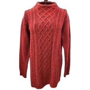 Cozy J Jill Chunky Cashmere Blend Funnel Neck Sweater